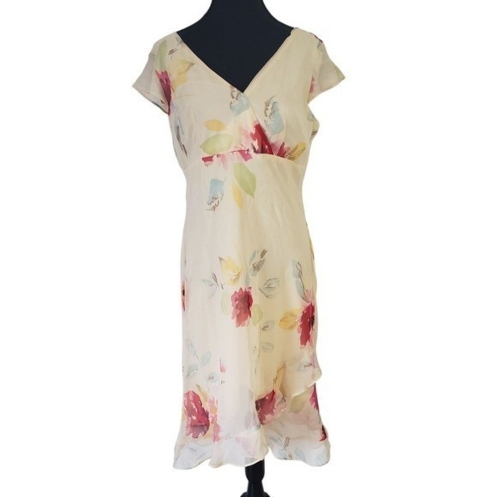 Vintage Y2K Floral Babydoll Dress Size 12 Cottagecore Fairycore Romantic‎ Garden